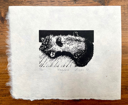 Ragdoll cat wood engraving